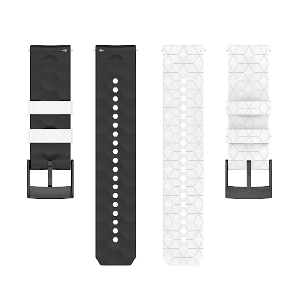 24 mm klockarmband i silikon för Suunto - Vit Vit
