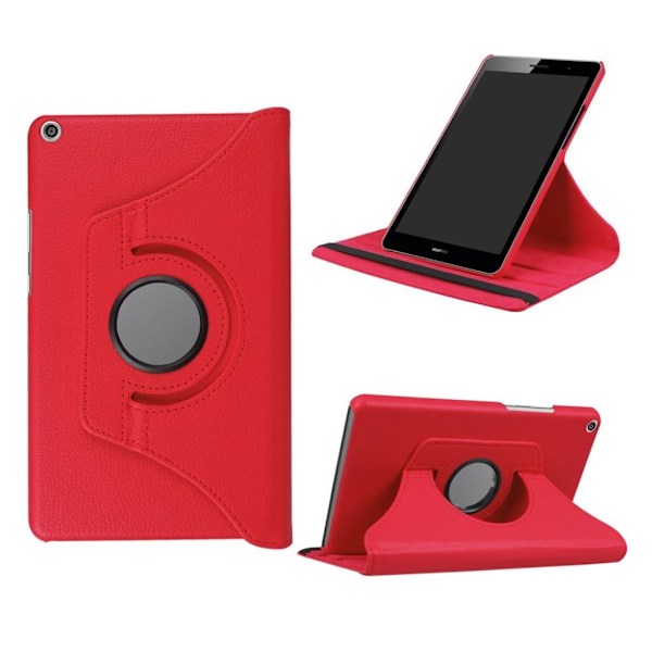 Huawei MediaPad T3 8.0 Etui med 360 grader roterende stand - Rød Red