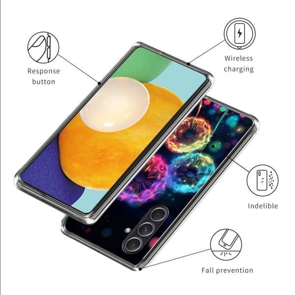 Vibe Samsung Galaxy A55 cover - Farverig Mælkebøtte Multicolor