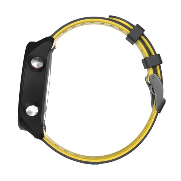 20 mm Universal dobbeltfarvet silikoneurrem - Sort / Gul Black