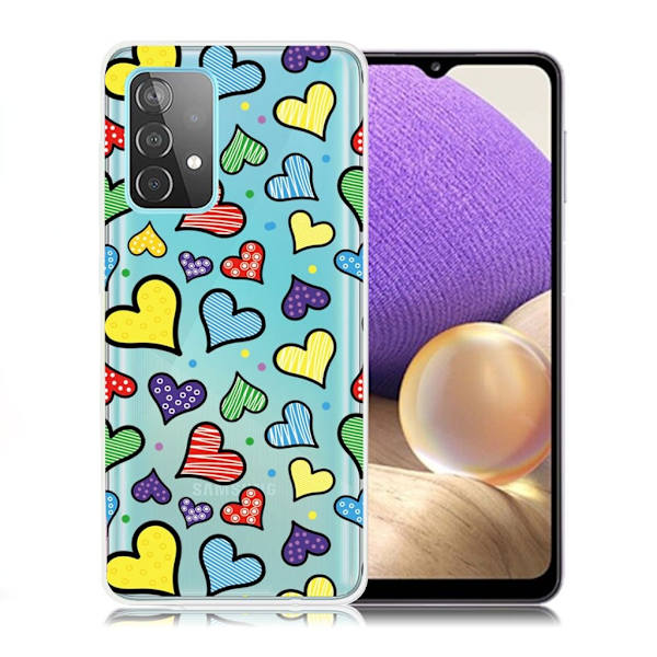 Deco Samsung Galaxy A32 5G Etui - Hjeter Multicolor