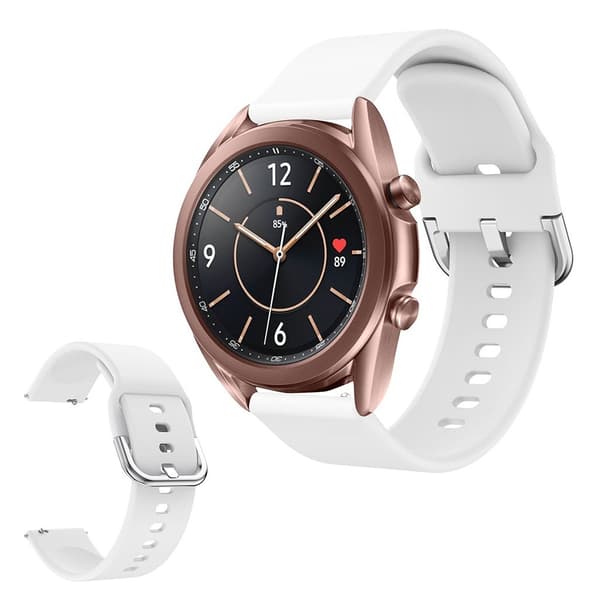 Samsung Galaxy Watch 3 (41mm) simple silikone rem - hvid White