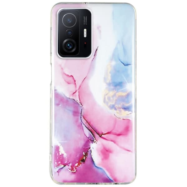 Marble Xiaomi 11T / 11T Pro Etui - Rosa / Blå Pink