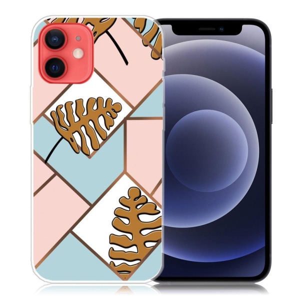 Marble design iPhone 12 Mini cover - Tone Blade I Pink Og Blå Multicolor