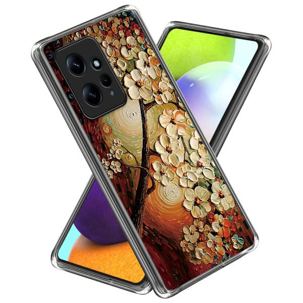 Deco Xiaomi Redmi Note 12 skal - Blomma Brun