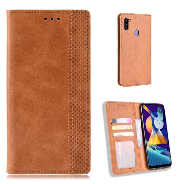 Bofink Vintage Samsung Galaxy M11 Etui - Brun Brown