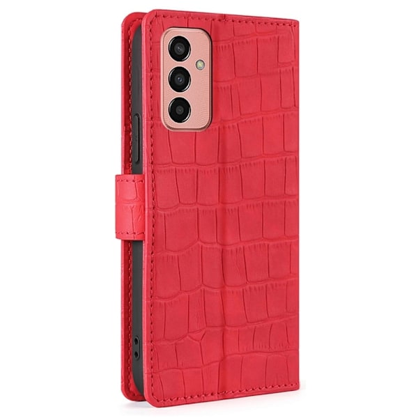 Krokotiilin Nahkainen Läppäkotelo For Samsung Galaxy M13 4g - Punainen Red