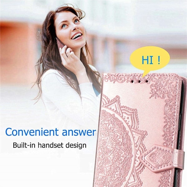 Mandala läder OnePlus Nord 2T fodral - Rosa Rosa