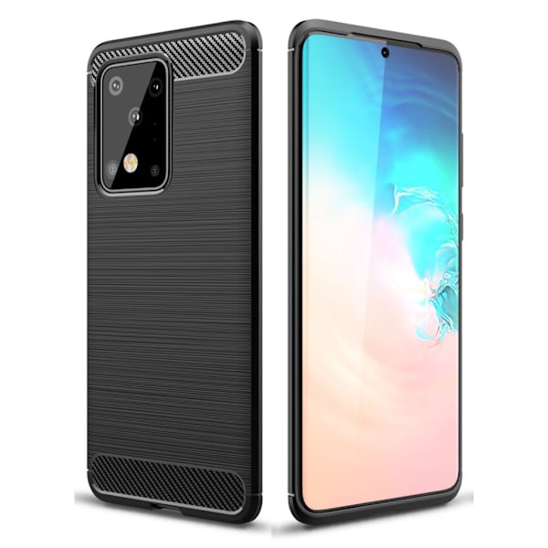 Carbon Flex etui - Samsung Galaxy S20 Ultra - Sort Black