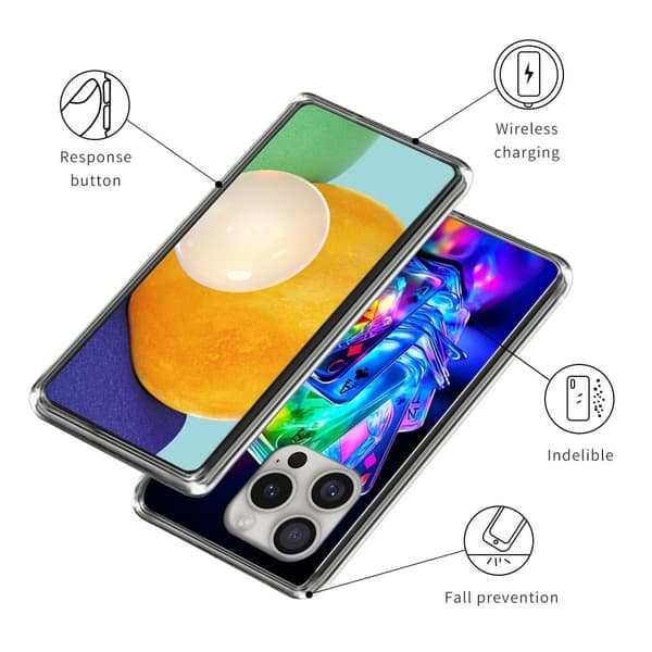 Vibe iPhone 16 Pro skal - Färgglada Spelkort multifärg