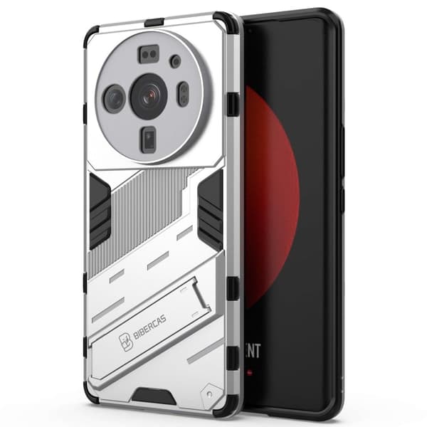 Stødsikker Hybrid Cover med A Moderne Touch til Xiaomi 12s Ultra - Sølv Silver grey