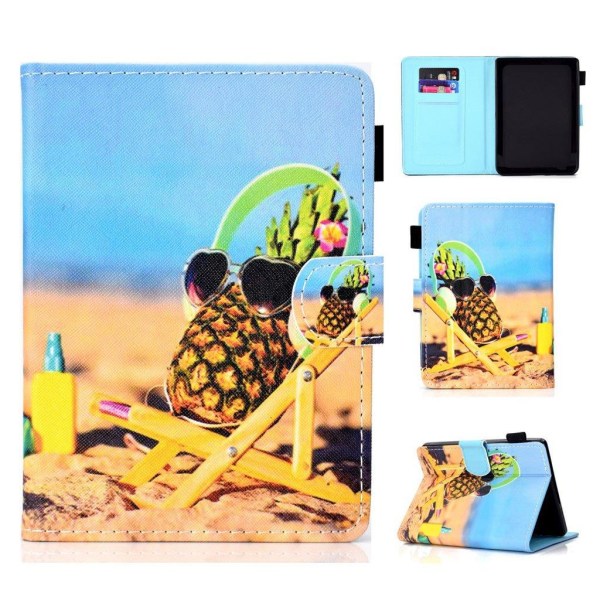 Amazon Kindle (2019) patterned leather case - Pineapple multifärg
