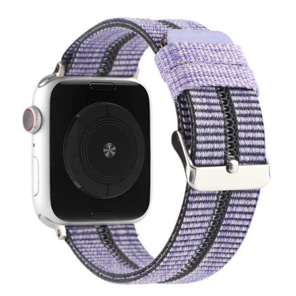 Apple Watch (45mm) raidallinen nylonkellohihna - Violetti Purple