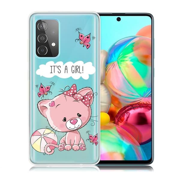 Deco Samsung Galaxy A72 5G etui - pink bjørn Pink