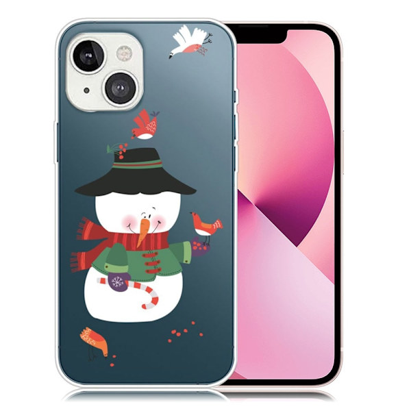 Julfodral till iPhone 13 Mini - Snögubbe multifärg
