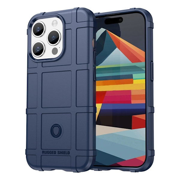 Rugged Shield etui - iPhone 15 Pro Max - Blå Blue