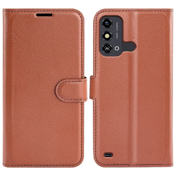 Klassisk ZTE Blade A53 Flip Etui - Brun Brown