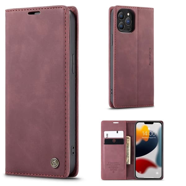 CaseMe iPhone 13 Pro Vintage Etui - Rød Red