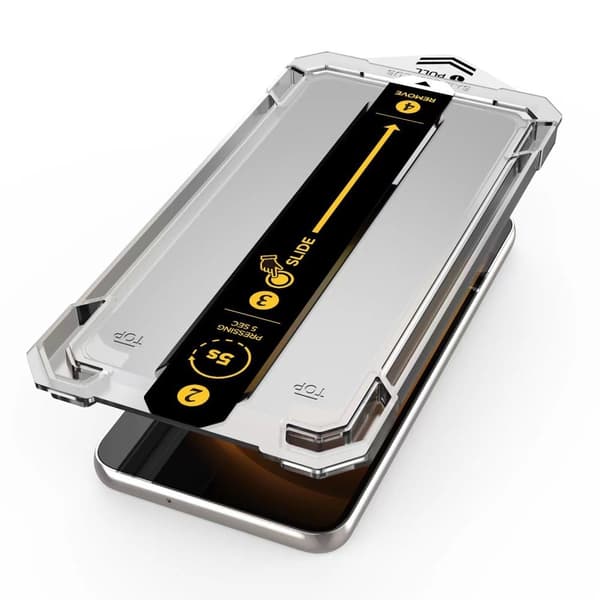 iPhone 14 Pro Max tempered glass screen protector with tool Transparent