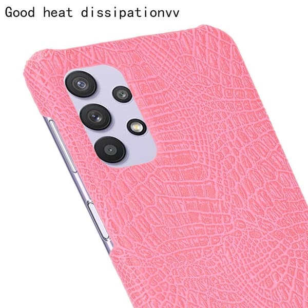 Croco Etui Samsung Galaxy A32 5G - Lyserød Pink