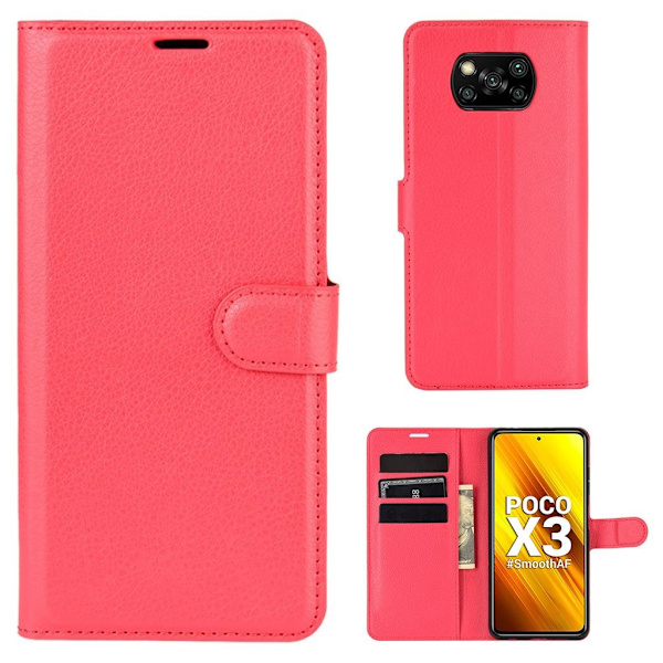Classic Xiaomi Poco X3 / Poco X3 Nfc Flippetui - Rød Red
