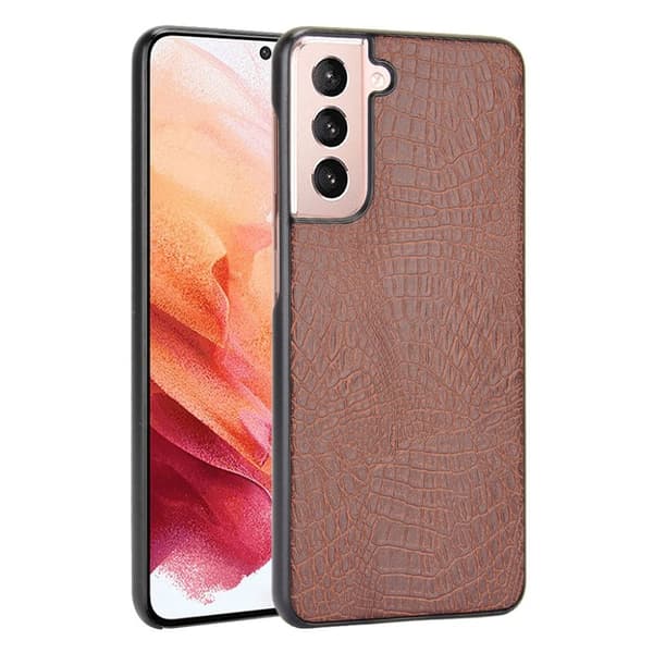 Croco Etui Samsung Galaxy S21 - Brun Brown
