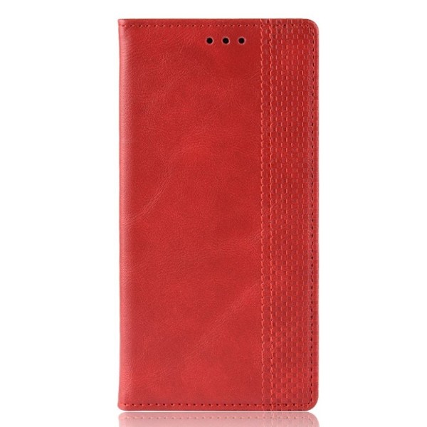 Samsung Galaxy S10 vintage läderfodral - Röd Röd