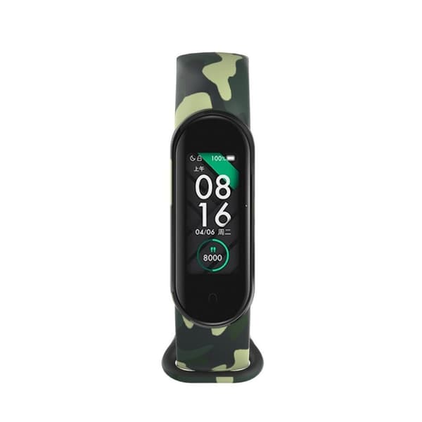 Xiaomi Mi Band 5 cool pattern watch band - Green / Camouflage Grön