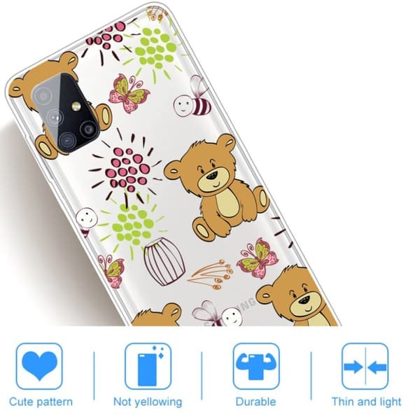 Deco Samsung Galaxy M51 Etui - Bjørner Brown