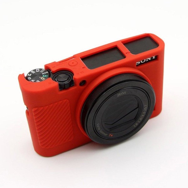 Sony DSC-RX100 Mark III IV M3 M4 blød silikone beskyttende etui - Rød Red