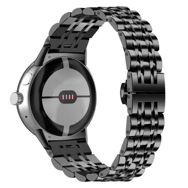 7 perler urrem i rustfrit stål til Google Pixel Watch - Sort Black