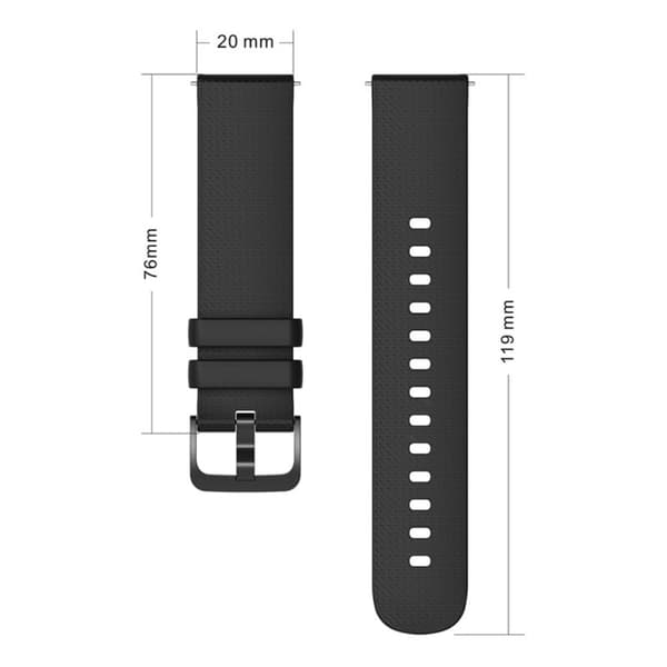 Garmin Vivomove 3 / GarminMove 3 Silikon Klockarmband 20mm Plaid Pattern Sportarmband - Grå Silvergrå