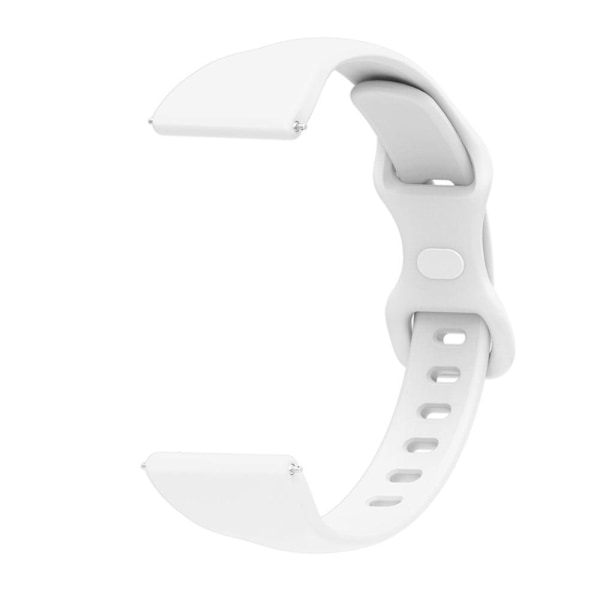 22mm Universal silicone 8 shaped buckle watch strap - White Vit