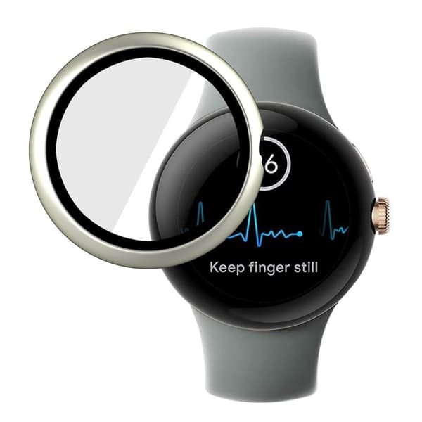 HAT-PRINCE Google Pixel Watch-cover med hærdet glas - Stjerne Lys Transparent