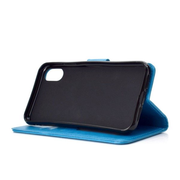 iPhone 9 Plus mobilfodral syntetläder silikon stående plånbok ma Blå