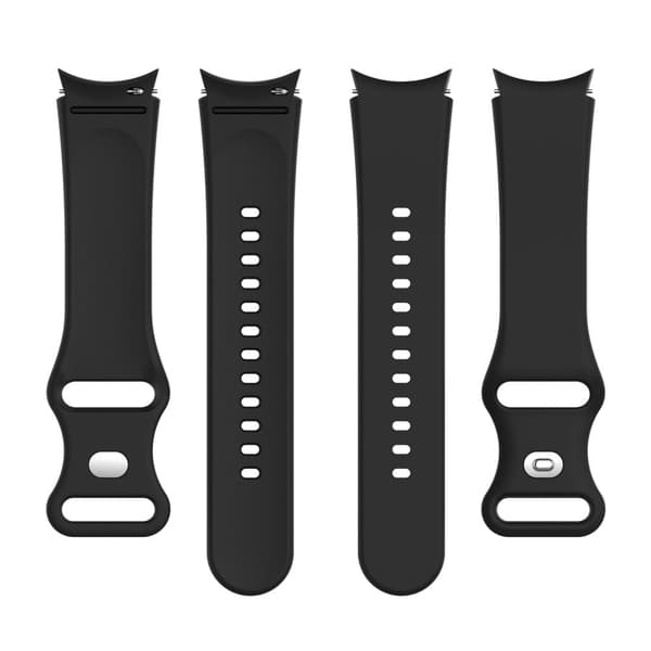 20 mm enkel silikoneurrem til Samsung Galaxy Watch 4 - Sort Black