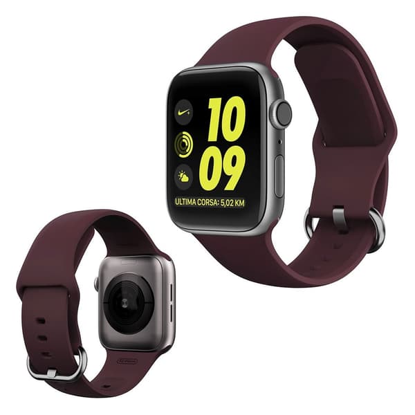 Apple Watch Series 5 40mm flydende silikone Urrem - Vinrød Red