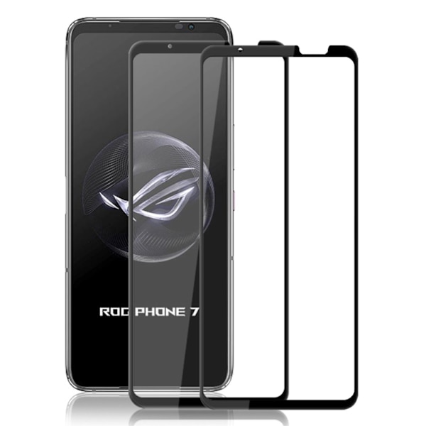 2 pcs AMORUS extra strong glass screen protector for Asus ROG Phone 7 5G Transparent