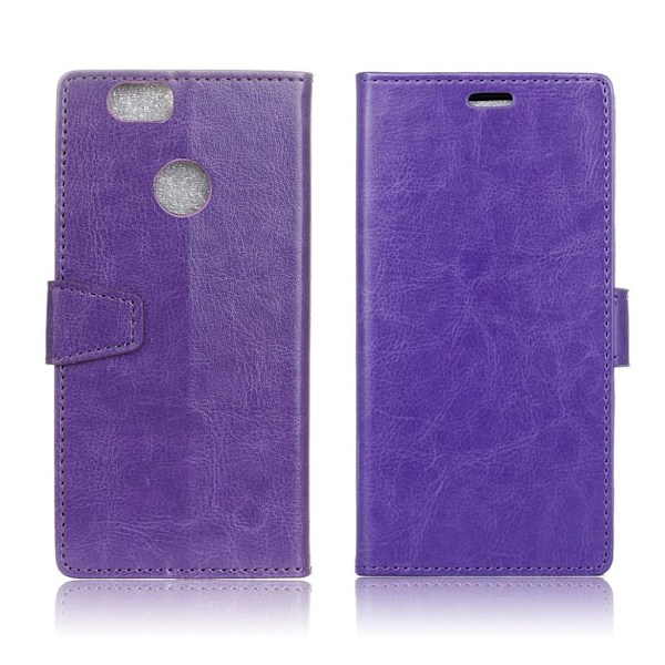 Hamsun Huawei Nova Hullu Hevonen Nahkakotelo - Violetti Purple