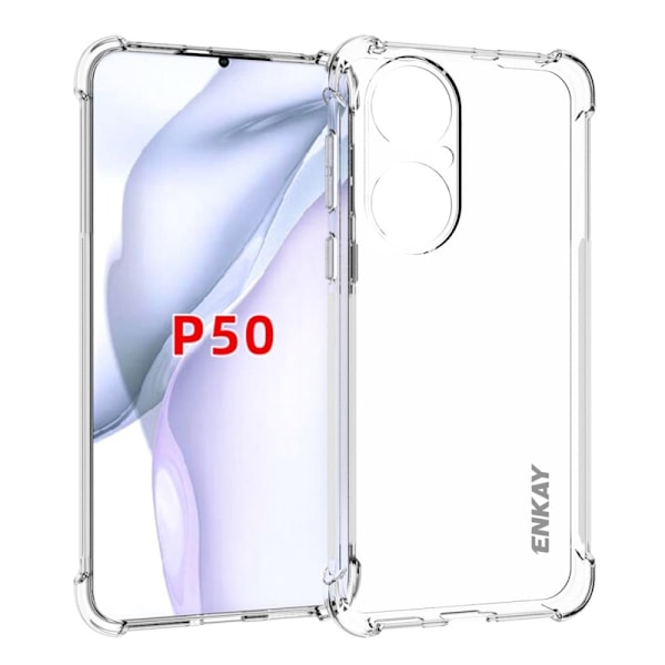 ENKAY klart faldsikkert etui til Huawei P50 Transparent