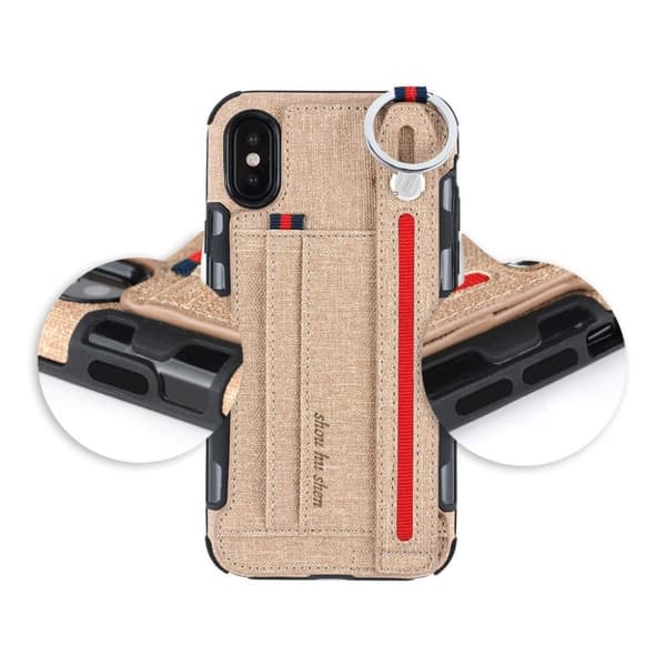 SHOUHUSHEN iPhone Xs Max stötsäkert hybridfodral - Khaki Beige