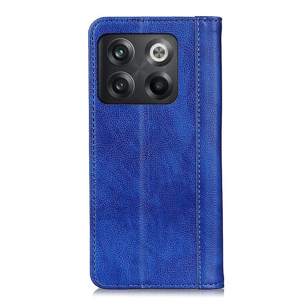 OnePlus Ace Pro / OnePlus 10T ægte læderetui med magnetisk lukning - Blå Blue
