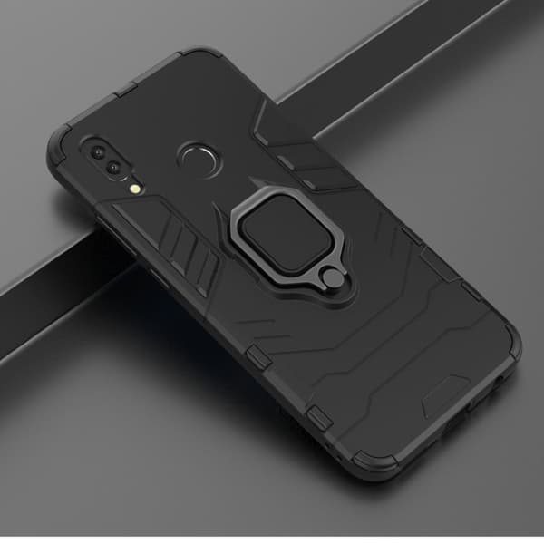 Huawei P Smart 2019 sejt kickstand hybrid etui - Sort Black