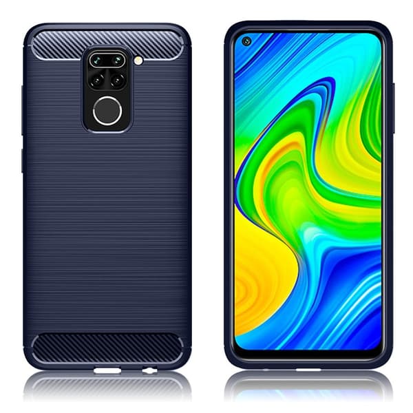 Carbon Flex kuoret Xiaomi Redmi Note 9 - Sininen Blue