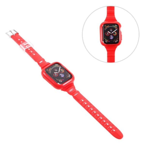 Apple Watch Series 6 / 5 44mm kudotun kellonauhan kehyksen rakentaminen - Punainen Red