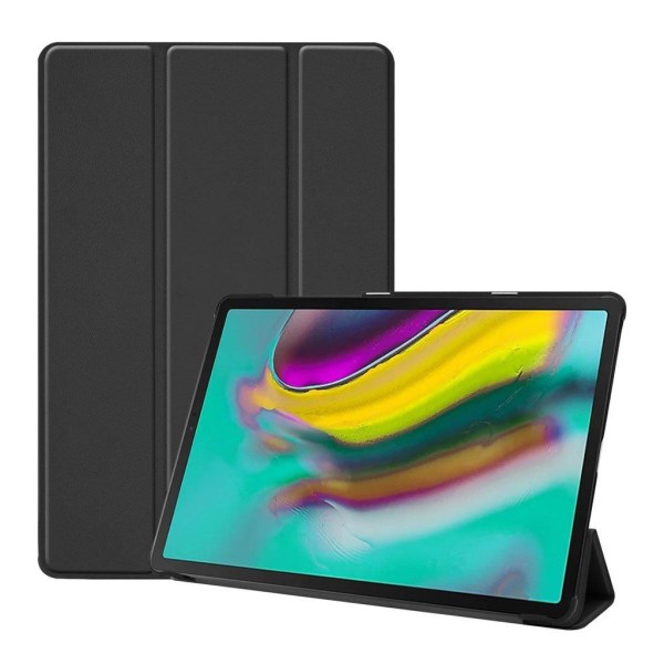 Samsung Galaxy Tab S5e kolminkertainen nahkakotelo - Musta Black