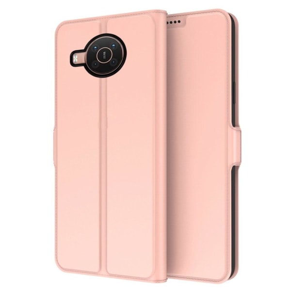 Smidigt och tunt PU-läder Nokia X10 fodral - Rosa Rosa