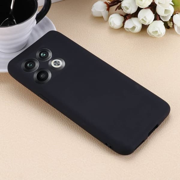 Matte Liquid silikone cover til OnePlus Ace Pro / OnePlus 10T - Sort Black