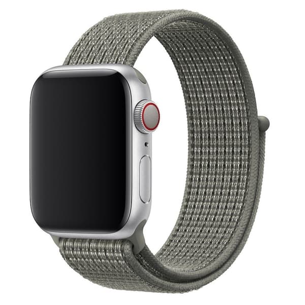 Apple Watch Series 4 44mm Nylon Klokkereim - Grå Silver grey