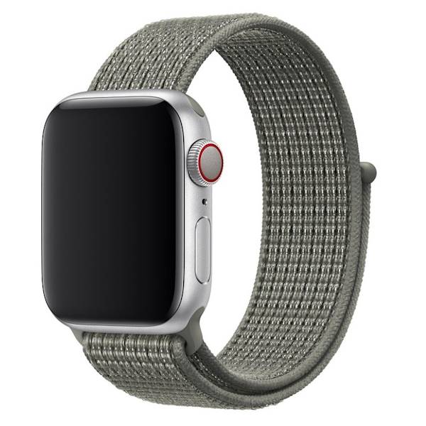 Apple Watch Series 4 44mm nylon Urrem - Grå Silver grey